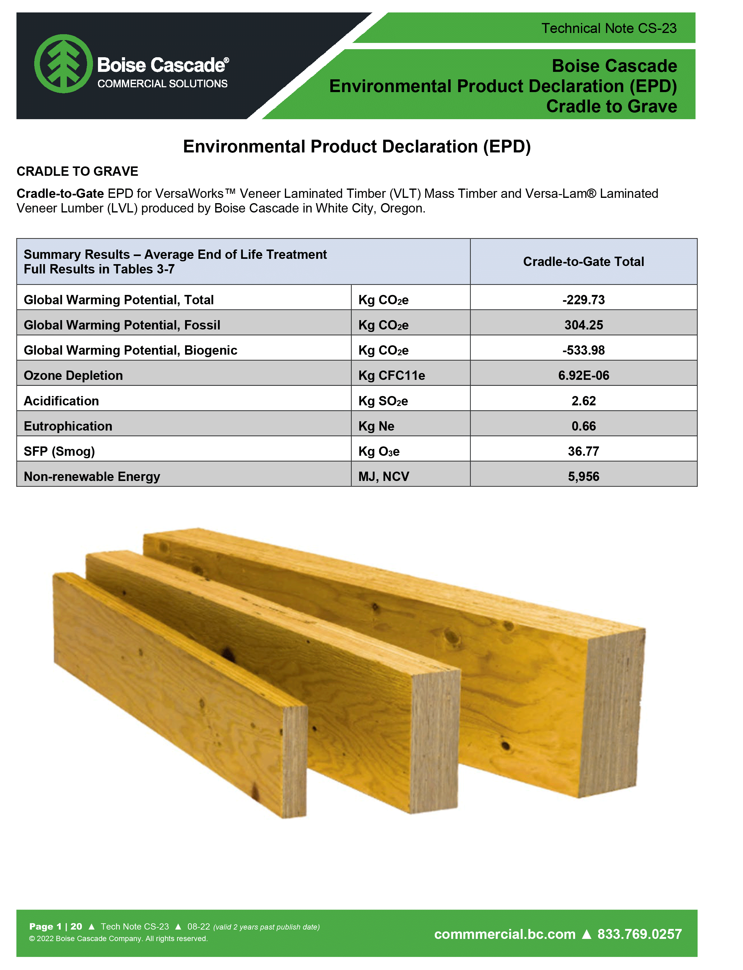 CS23 BOISE CASCADE CRADLE TO GRAVE EPD BC Commercial Solutions